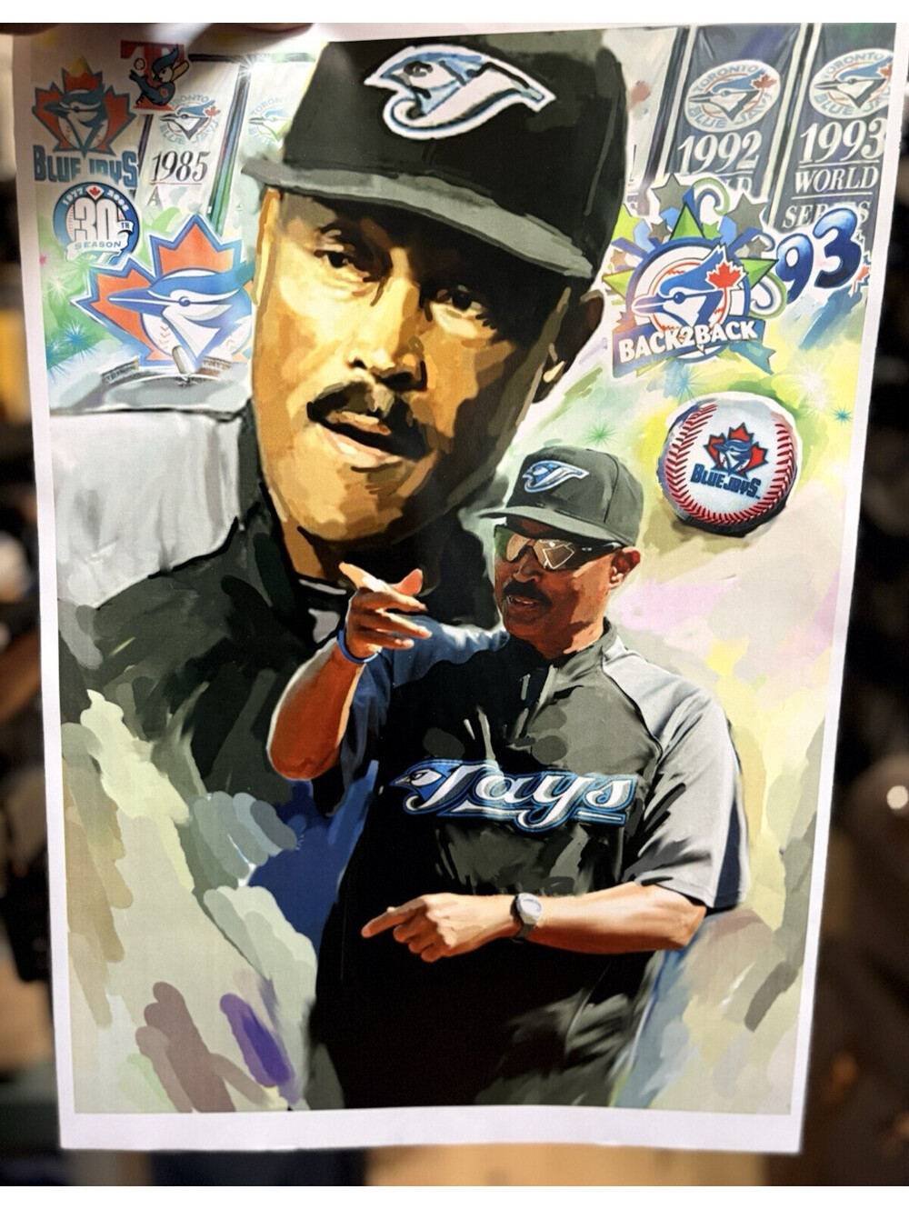 MLB Toronto Blue Jays Cito Gaston Farewell Game Art Print + Ticket Sept 29 2010